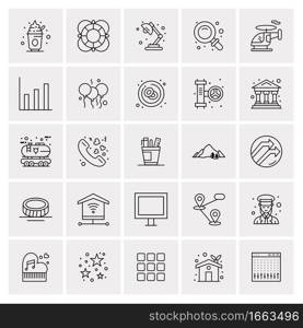 25 Universal Business Icons Vector. Creative Icon Illustration to use in web and Mobile Related project.