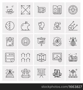 25 Universal Business Icons Vector. Creative Icon Illustration to use in web and Mobile Related project.