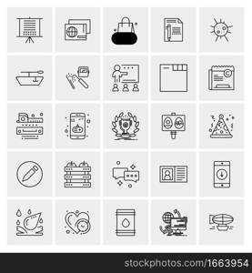 25 Universal Business Icons Vector. Creative Icon Illustration to use in web and Mobile Related project.