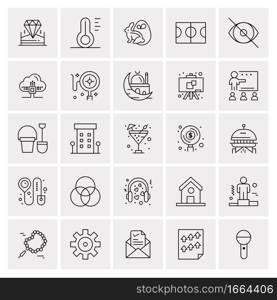 25 Universal Business Icons Vector. Creative Icon Illustration to use in web and Mobile Related project.