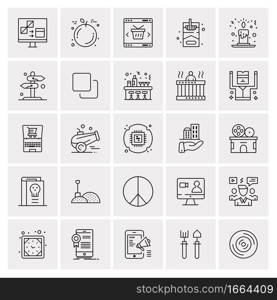 25 Universal Business Icons Vector. Creative Icon Illustration to use in web and Mobile Related project.