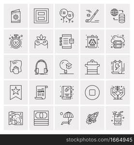 25 Universal Business Icons Vector. Creative Icon Illustration to use in web and Mobile Related project.