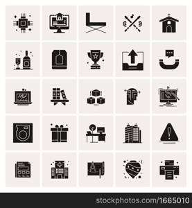 25 Universal Business Icons Vector. Creative Icon Illustration to use in web and Mobile Related project.