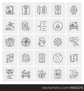 25 Universal Business Icons Vector. Creative Icon Illustration to use in web and Mobile Related project.