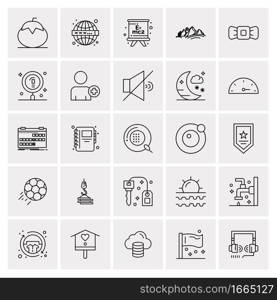 25 Universal Business Icons Vector. Creative Icon Illustration to use in web and Mobile Related project.