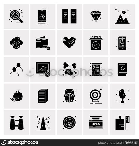 25 Universal Business Icons Vector. Creative Icon Illustration to use in web and Mobile Related project.