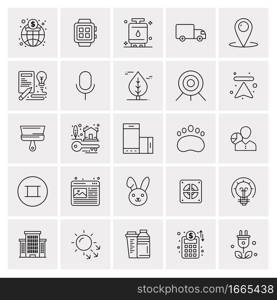 25 Universal Business Icons Vector. Creative Icon Illustration to use in web and Mobile Related project.