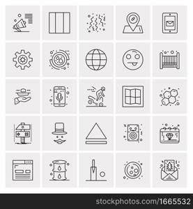 25 Universal Business Icons Vector. Creative Icon Illustration to use in web and Mobile Related project.