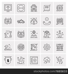 25 Universal Business Icons Vector. Creative Icon Illustration to use in web and Mobile Related project.