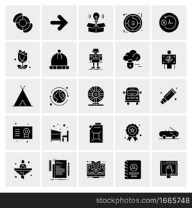 25 Universal Business Icons Vector. Creative Icon Illustration to use in web and Mobile Related project.