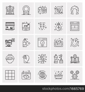 25 Universal Business Icons Vector. Creative Icon Illustration to use in web and Mobile Related project.