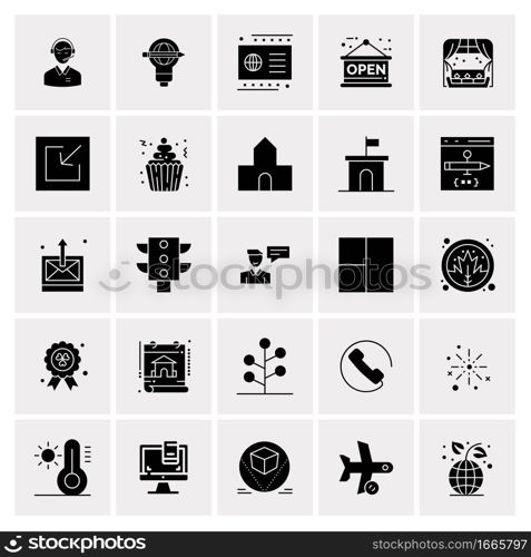 25 Universal Business Icons Vector. Creative Icon Illustration to use in web and Mobile Related project.