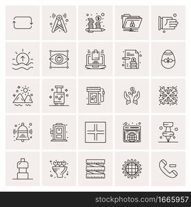 25 Universal Business Icons Vector. Creative Icon Illustration to use in web and Mobile Related project.