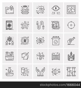 25 Universal Business Icons Vector. Creative Icon Illustration to use in web and Mobile Related project.