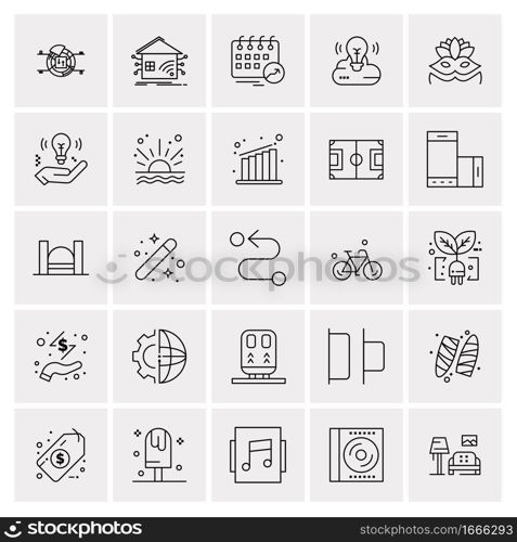 25 Universal Business Icons Vector. Creative Icon Illustration to use in web and Mobile Related project.