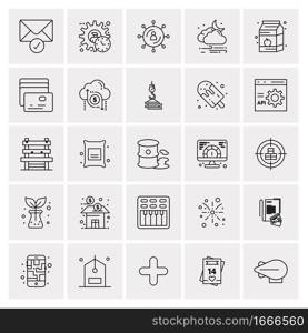 25 Universal Business Icons Vector. Creative Icon Illustration to use in web and Mobile Related project.