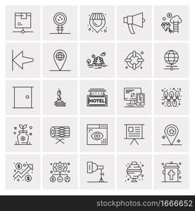 25 Universal Business Icons Vector. Creative Icon Illustration to use in web and Mobile Related project.