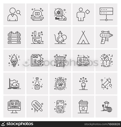 25 Universal Business Icons Vector. Creative Icon Illustration to use in web and Mobile Related project.