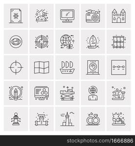 25 Universal Business Icons Vector. Creative Icon Illustration to use in web and Mobile Related project.