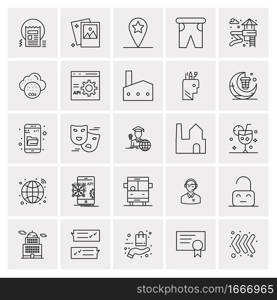 25 Universal Business Icons Vector. Creative Icon Illustration to use in web and Mobile Related project.