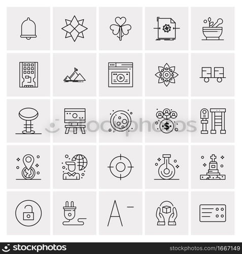 25 Universal Business Icons Vector. Creative Icon Illustration to use in web and Mobile Related project.