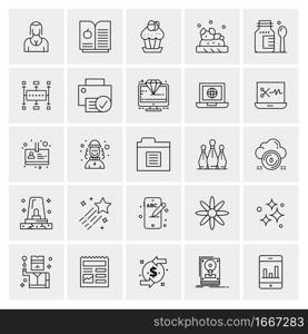 25 Universal Business Icons Vector. Creative Icon Illustration to use in web and Mobile Related project.