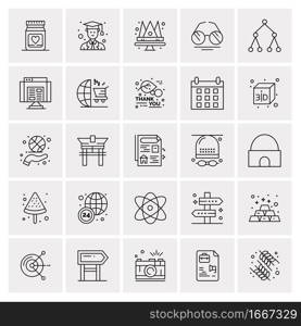 25 Universal Business Icons Vector. Creative Icon Illustration to use in web and Mobile Related project.