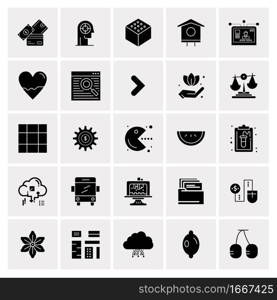 25 Universal Business Icons Vector. Creative Icon Illustration to use in web and Mobile Related project.