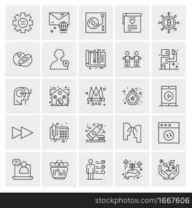 25 Universal Business Icons Vector. Creative Icon Illustration to use in web and Mobile Related project.