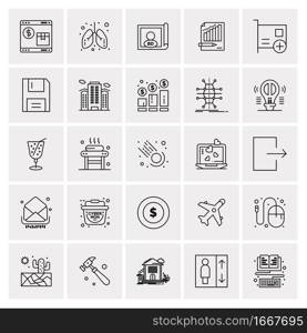 25 Universal Business Icons Vector. Creative Icon Illustration to use in web and Mobile Related project.