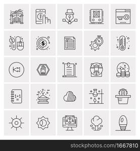 25 Universal Business Icons Vector. Creative Icon Illustration to use in web and Mobile Related project.