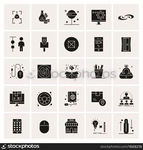 25 Universal Business Icons Vector. Creative Icon Illustration to use in web and Mobile Related project.