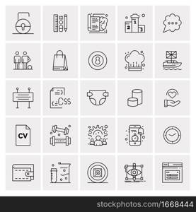 25 Universal Business Icons Vector. Creative Icon Illustration to use in web and Mobile Related project.