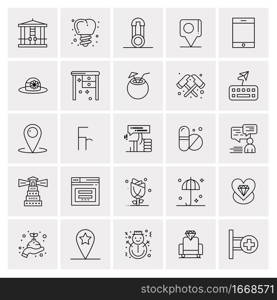 25 Universal Business Icons Vector. Creative Icon Illustration to use in web and Mobile Related project.