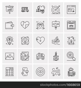 25 Universal Business Icons Vector. Creative Icon Illustration to use in web and Mobile Related project.