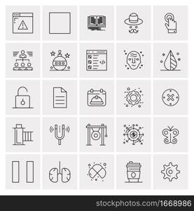 25 Universal Business Icons Vector. Creative Icon Illustration to use in web and Mobile Related project.