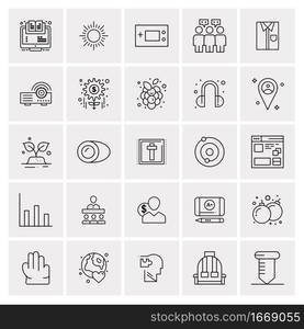 25 Universal Business Icons Vector. Creative Icon Illustration to use in web and Mobile Related project.