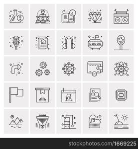 25 Universal Business Icons Vector. Creative Icon Illustration to use in web and Mobile Related project.