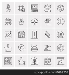 25 Universal Business Icons Vector. Creative Icon Illustration to use in web and Mobile Related project.