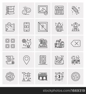 25 Universal Business Icons Vector. Creative Icon Illustration to use in web and Mobile Related project.