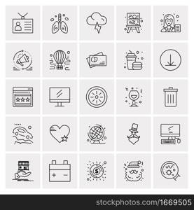 25 Universal Business Icons Vector. Creative Icon Illustration to use in web and Mobile Related project.