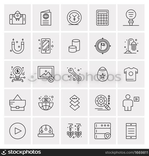 25 Universal Business Icons Vector. Creative Icon Illustration to use in web and Mobile Related project.