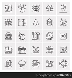 25 Universal Business Icons Vector. Creative Icon Illustration to use in web and Mobile Related project.