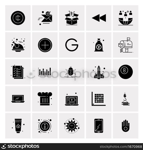 25 Universal Business Icons Vector. Creative Icon Illustration to use in web and Mobile Related project.