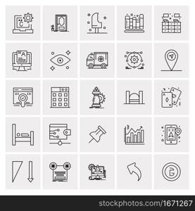 25 Universal Business Icons Vector. Creative Icon Illustration to use in web and Mobile Related project.