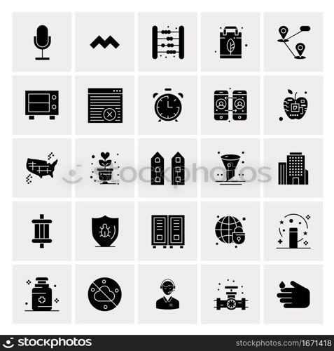 25 Universal Business Icons Vector. Creative Icon Illustration to use in web and Mobile Related project.