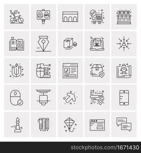 25 Universal Business Icons Vector. Creative Icon Illustration to use in web and Mobile Related project.