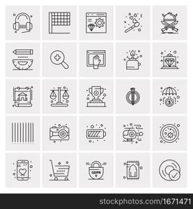 25 Universal Business Icons Vector. Creative Icon Illustration to use in web and Mobile Related project.