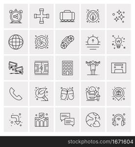 25 Universal Business Icons Vector. Creative Icon Illustration to use in web and Mobile Related project.