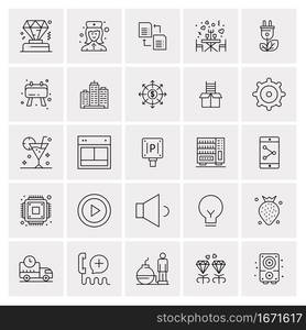 25 Universal Business Icons Vector. Creative Icon Illustration to use in web and Mobile Related project.